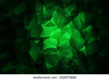 Dark Green vector polygon abstract background. Creative geometric illustration in Origami style with gradient. Brand new design for your business.