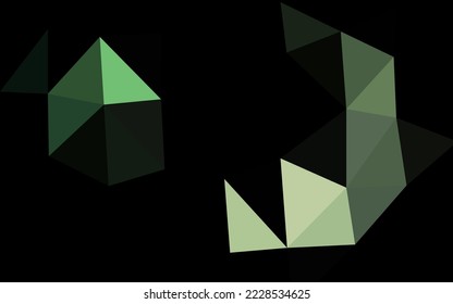 Dark Green vector polygon abstract backdrop. An elegant bright illustration with gradient. New texture for your design.