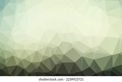 Fondo abstracto de polígono vector verde oscuro. Ilustración abstracta geométrica moderna con gradiente. Plantilla para su libro de marca.