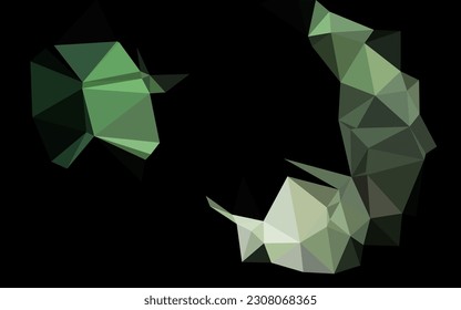 Diseño abstracto de polígono vector verde oscuro. Ilustración abstracta vaga con gradiente. Diseño completamente nuevo para su negocio.
