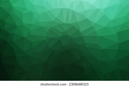 Dark Green vector polygon abstract background. A vague abstract illustration with gradient. New texture for your design.