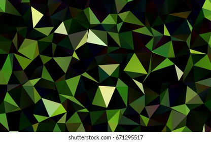 Dark Green vector polygon abstract pattern. Colorful illustration in abstract style with gradient. Brand-new design for your business.