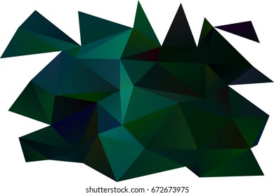 Dark Green vector polygon abstract background. A vague abstract illustration with gradient. The best triangular design for your business.