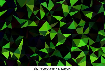 Dark Green vector polygon abstract background. A sample with polygonal shapes. A new texture for your design.
