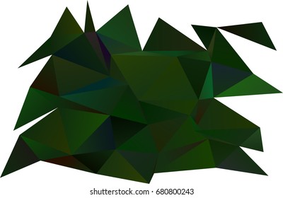 Dark Green vector polygon abstract pattern. A completely new color illustration in a vague style. A completely new design for your business.