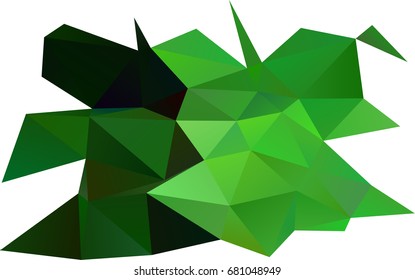 Dark Green vector polygon abstract background. Creative geometric illustration in Origami style with gradient. Brand-new design for your business.