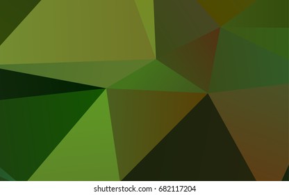 Dark Green vector polygon abstract pattern. Creative illustration in halftone style with gradient. A new texture for your design.