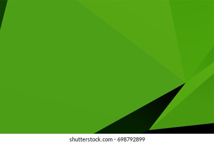 Dark Green vector polygon abstract template. A vague abstract illustration with gradient. Triangular pattern for your business design.