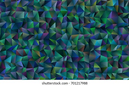 Dark Green vector polygon abstract template. Triangular geometric sample with gradient.  Brand-new design for your business.