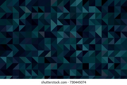 Dark Green vector polygon abstract pattern. Brand-new colored illustration in blurry style with gradient. Triangular pattern for your business design.