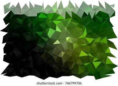 Dark Green vector polygon abstract background. A vague abstract illustration with gradient. A new texture for your design.