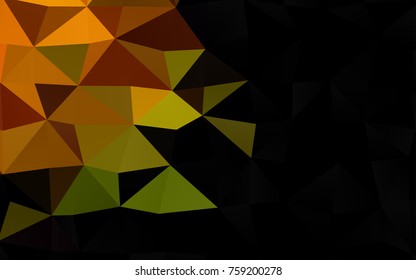 Dark Green vector polygon abstract pattern. Shining colored illustration in a brand-new style. The best triangular design for your business.
