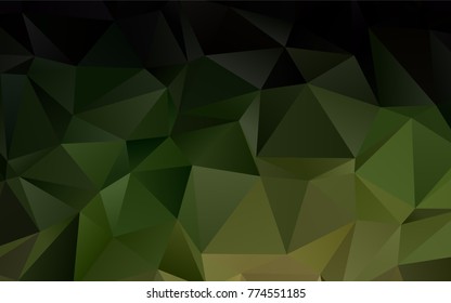 Dark Green vector polygon abstract background. Shining colored illustration in a brand-new style. The completely new template can be used for your brand book.