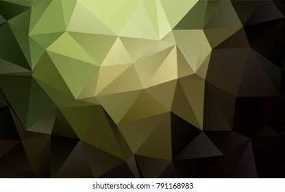 Dark Green vector polygon abstract pattern. Shining colored illustration in a brand-new style. The template can be used as a background for cell phones.