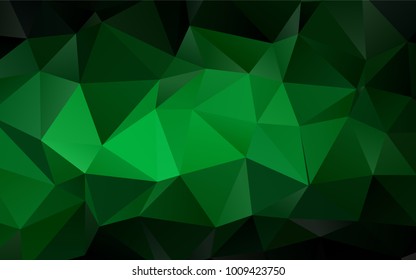 Dark Green vector polygonal background. An elegant bright illustration with gradient. A new texture for your design.