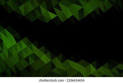 Dark Green vector polygonal background. Colorful illustration in abstract style with gradient. The polygonal design can be used for your web site.