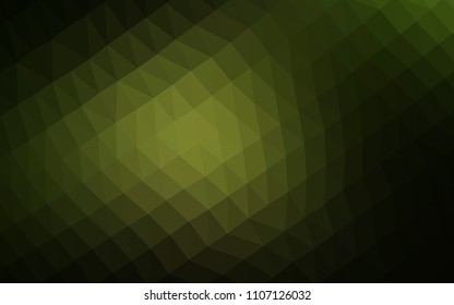 Dark Green vector polygonal background. Shining colored illustration in a Brand new style. The completely new template can be used for your brand book.