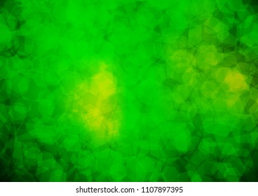 Dark Green vector polygonal background. Modern geometrical abstract illustration with gradient. A completely new template for your business design.