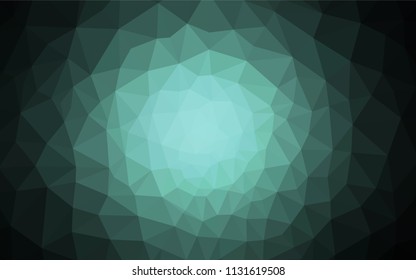 Dark Green vector polygonal background. Creative illustration in halftone style with triangles. Polygonal design for your web site.