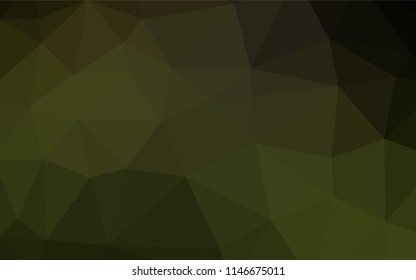Dark Green vector polygonal background. An elegant bright illustration with gradient. The polygonal design can be used for your web site.