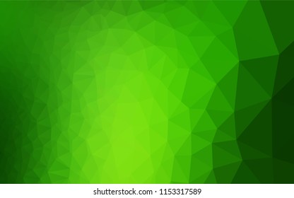 Dark Green vector polygonal background. Geometric illustration in Origami style with gradient.  Brand new style for your business design.