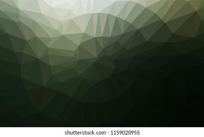 Dark Green vector polygonal background. A sample with polygonal shapes. A completely new template for your business design.