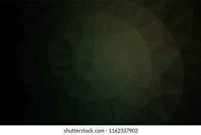 Dark Green vector polygonal background. An elegant bright illustration with gradient. The elegant pattern can be used as part of a brand book.