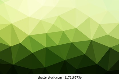 Dark Green vector polygonal background. Creative geometric illustration in Origami style with gradient. The best triangular design for your business.