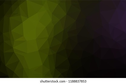 Dark Green vector polygonal background. A sample with polygonal shapes. A new texture for your design.
