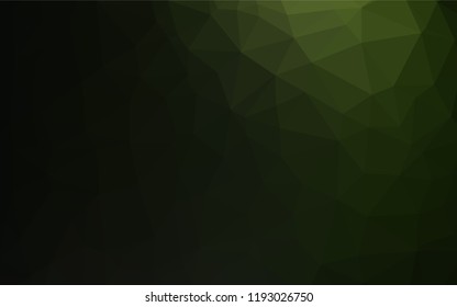 Dark Green vector polygonal background. A sample with polygonal shapes. Brand new style for your business design.