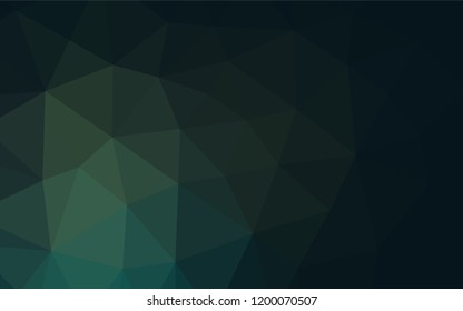 Dark Green vector polygonal background. Colorful abstract illustration with gradient. A completely new design for your business.