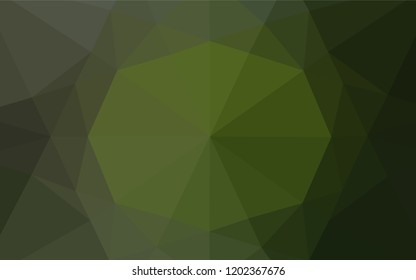 Dark Green vector polygonal background. Colorful abstract illustration with gradient. The polygonal design can be used for your web site.