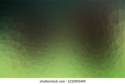 Dark Green vector polygonal background. Brand new colored illustration in blurry style with gradient. A new texture for your design.