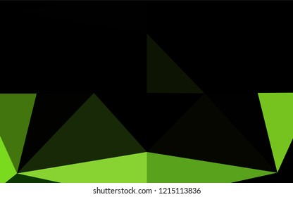 Dark Green vector polygonal background. Glitter abstract illustration with an elegant design. The textured pattern can be used for background.
