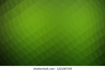 Dark Green vector polygonal background. Modern geometrical abstract illustration with gradient. Triangular pattern for your business design.