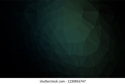 Dark Green vector polygonal background. Modern geometrical abstract illustration with gradient. A completely new template for your business design.