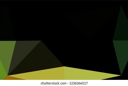 Dark Green vector polygonal background. Modern geometrical abstract illustration with gradient. The textured pattern can be used for background.