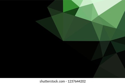 Dark Green vector polygonal background. Brand new colored illustration in blurry style with gradient. A completely new template for your business design.