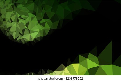 Dark Green vector polygonal background. An elegant bright illustration with gradient. A new texture for your design.