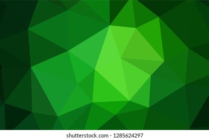 Dark Green vector polygonal background. A sample with polygonal shapes. A completely new design for your leaflet.