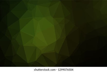 Dark Green vector polygonal background. Shining colored illustration in a Brand new style. The template can be used as a background for cell phones.