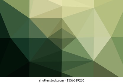 Dark Green vector polygonal background. Shining colored illustration in a Brand new style. New texture for your design.