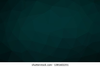 Dark Green vector polygonal background. Colorful abstract illustration with gradient. New texture for your design.