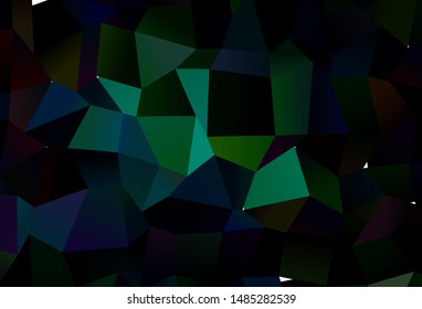 Dark Green vector polygonal background. Colorful abstract illustration with triangles. Textured pattern for your backgrounds.