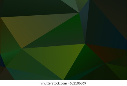 Dark Green vector polygonal background. Creative geometric illustration in Origami style with gradient. A completely new template for your business design.
