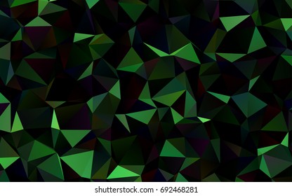 Dark Green vector polygonal background. Shining colored illustration in a brand-new style. The completely new template can be used for your brand book.