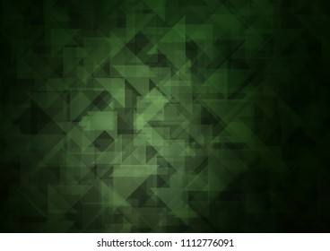 Dark Green vector polygonal polygonal. Brand new colored illustration in blurry style with gradient. The best triangular design for your business.