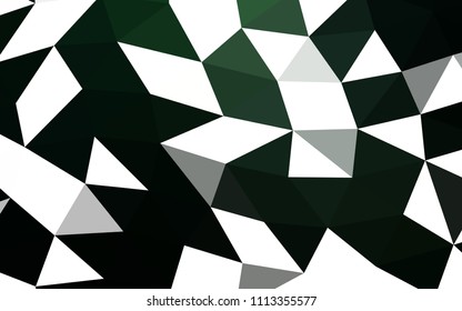 Dark Green vector polygonal polygonal. Colorful abstract illustration with gradient. A new texture for your design.