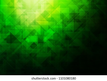 Dark Green vector polygonal polygonal. Geometric illustration in Origami style with gradient.  The template can be used as a background for cell phones.