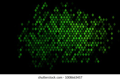 Dark Green vector polygonal illustration, which consist of rectangles. Rectangular pattern for your business design. Geometric background in Origami style with gradient. 